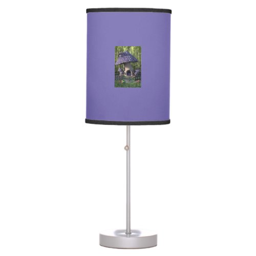 Purple and lavender cottage core mushroom lamp