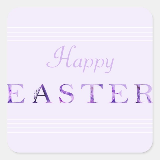 Purple and Lavender Easter Labels (Front)