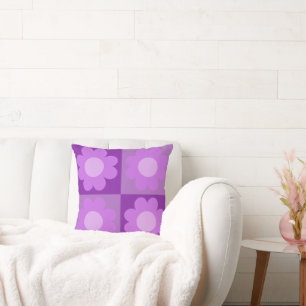 Purple and Lavender flower design pillow 