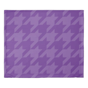 Purple and Lavender Houndstooth Duvet Cover