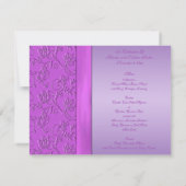 Purple and Lavender Jewelled Menu Card (Back)