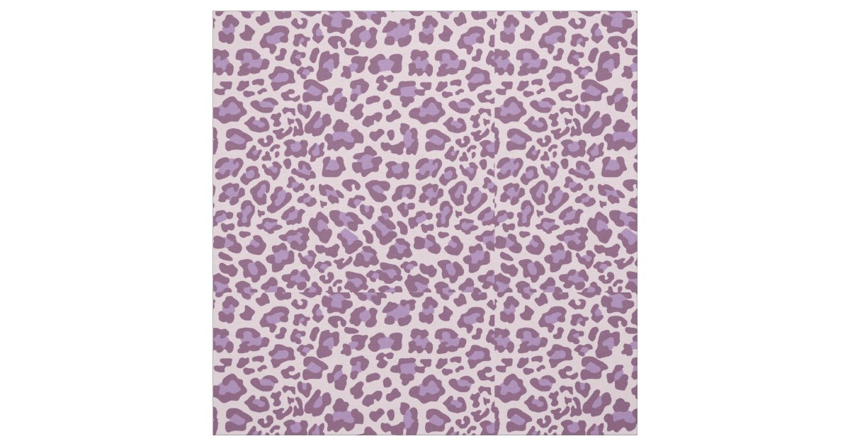 Purple and Lavender Leopard Fabric | Zazzle