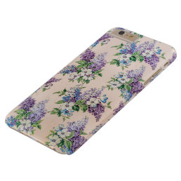 Purple and Lavender Lilacs on Vintage Wallpaper Barely There iPhone 6 Plus Case