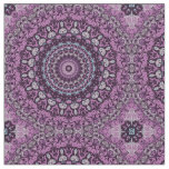 Purple and Lavender Mandala Pattern Design Fabric