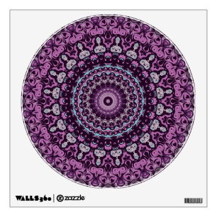 Purple and Lavender Mandala Pattern Design Wall Decal