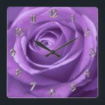 Purple and Lavender Rose Clock<br><div class="desc">Purple and Lavender Rose Wall Clock. Part of our at home collections so you can make your favorite place look as cool,  elegant,  classy or wild as you like,  in your favorite color schemes and a style that's uniquely you.</div>