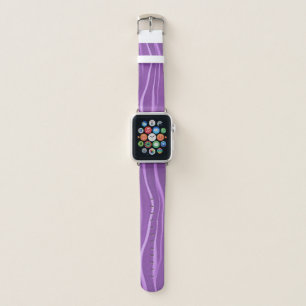 Purple And Lavender Wavy Stripes Apple Watch Band