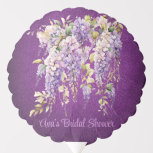 Purple and Lavender Wisteria Bridal Shower Balloon