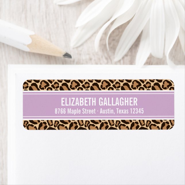 Purple and Leopard Print Label (Insitu)