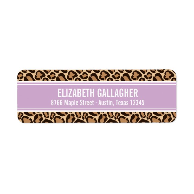 Purple and Leopard Print Label (Front)