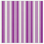 [ Thumbnail: Purple and Light Cyan Stripes Fabric ]