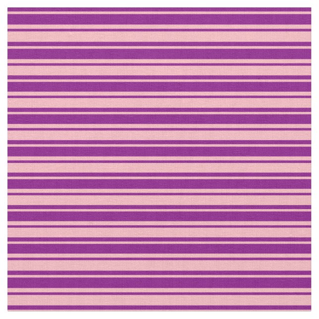 Purple and Light Pink Lined Pattern Fabric (Close Up)
