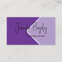 Purple and lilac bold minimalist Business Card