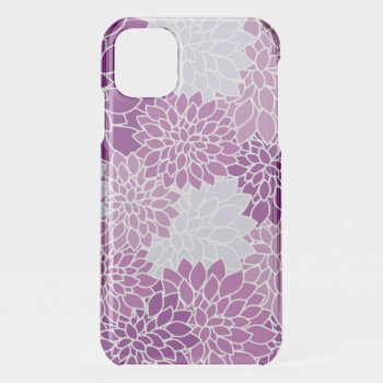 Purple And Lilac Flower Pattern Iphone 11 Case by MissMatching at Zazzle