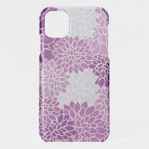Purple and Lilac Flower Pattern iPhone 11 Case