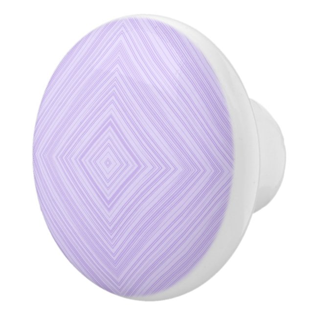 Purple And Lilac Geometric Diamond Bathroom Ceramic Knob (Right)