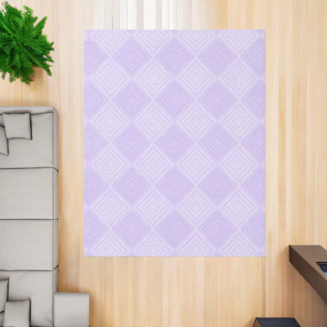 Lilac Rugs Pattern Purple And Lilac Geometric Diamond Pattern Area Rug | Zazzle