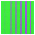 [ Thumbnail: Purple and Lime Lines Pattern Fabric ]