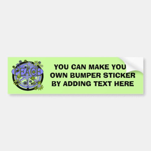 Purple and Lime Peace T_shirts and Gifts Bumper Sticker