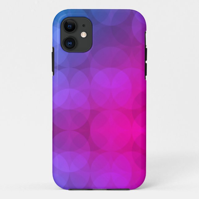 Purple and Magenta Abstract Circles Case-Mate iPhone Case (Back)