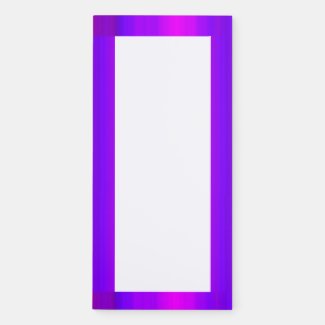 Purple and Magenta Border Magnetic Fridge Notepad