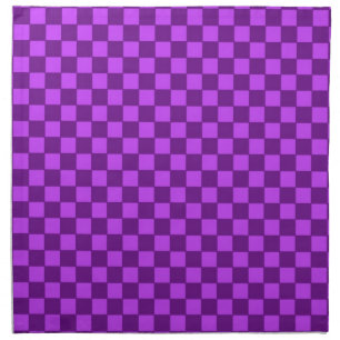 Purple and Magenta Checkerboard Pattern Napkin