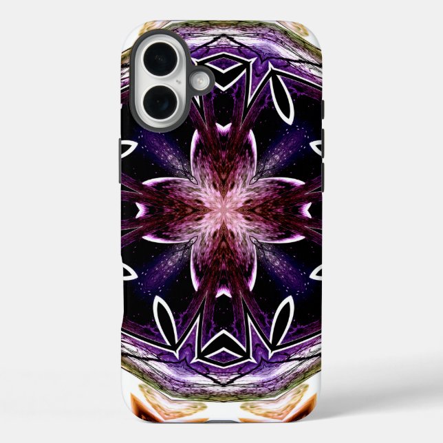 Purple and Magenta Cosmic Kaleidoscope Pattern Case-Mate iPhone Case (Back)