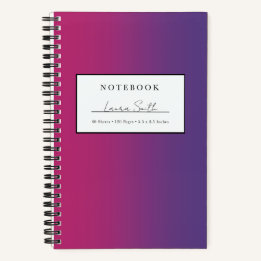 Purple and Magenta Ombré Personalized Notebook