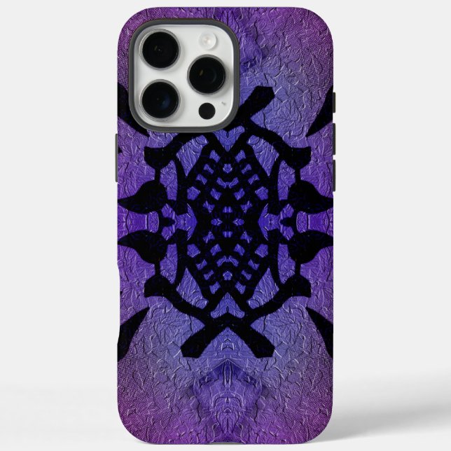 Purple and Magenta Symmetrical Pattern Case-Mate iPhone Case (Back)