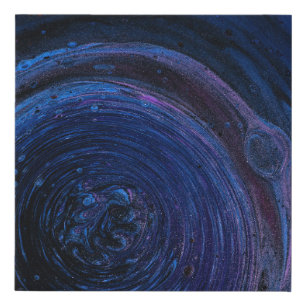 Purple and maroon abstract painting faux canvas print