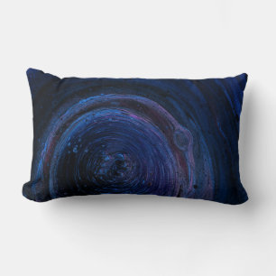 Purple and maroon abstract painting lumbar pillow