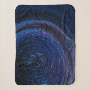 Purple and maroon abstract painting sherpa blanket