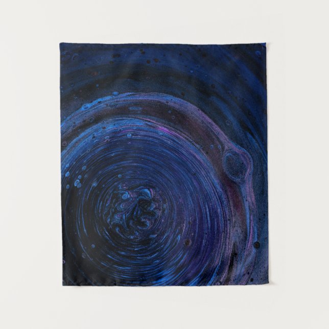 Purple and maroon abstract painting tapestry (Front)