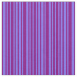 [ Thumbnail: Purple and Medium Slate Blue Colored Lines Fabric ]