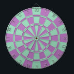 Purple And Mint Green Dart Board<br><div class="desc">Purple And Mint Green Dart Board</div>