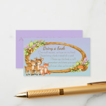 Purple and Mint Woodland Animals Book Request