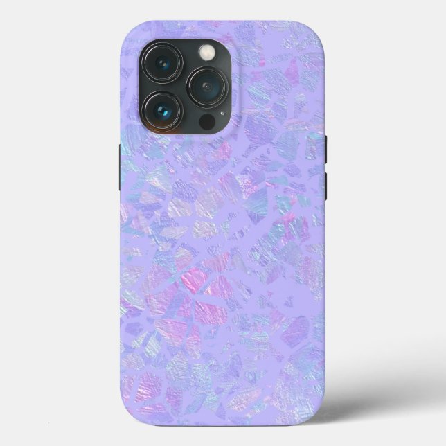 Purple and Multicolor Flakes Case-Mate iPhone Case (Back)