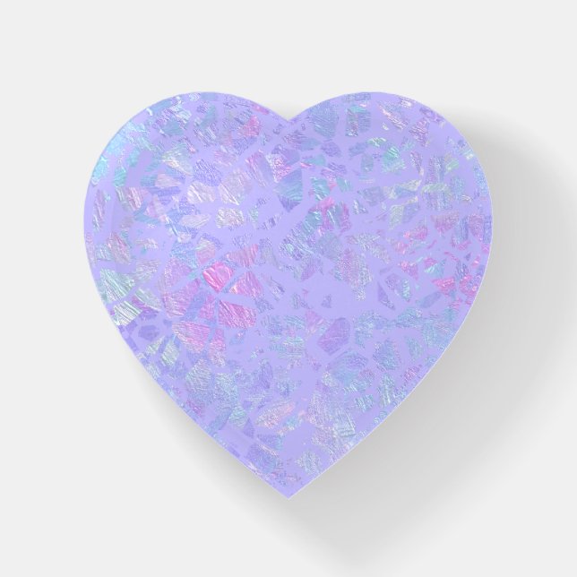 Purple and Multicolor Flakes Paperweight (Front)