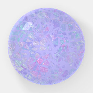 Purple and Multicolor Flakes Paperweight