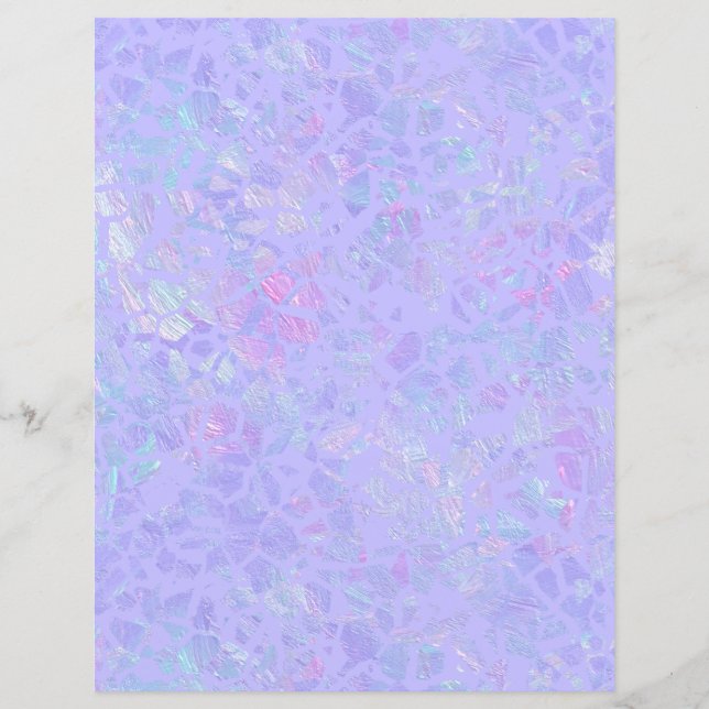 Purple and Multicolor Flakes Scrapbook Paper (Front)