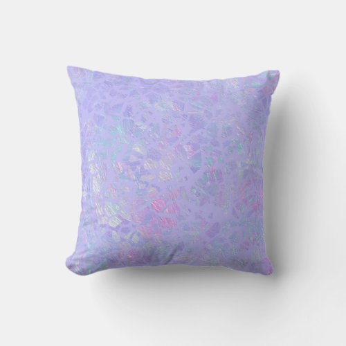 Purple and Multicolor Flakes Throw Pillow