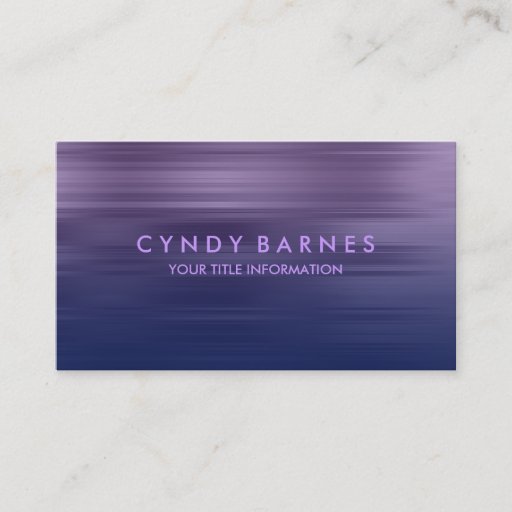 Customizable Purple and Navy Stripe Business Card