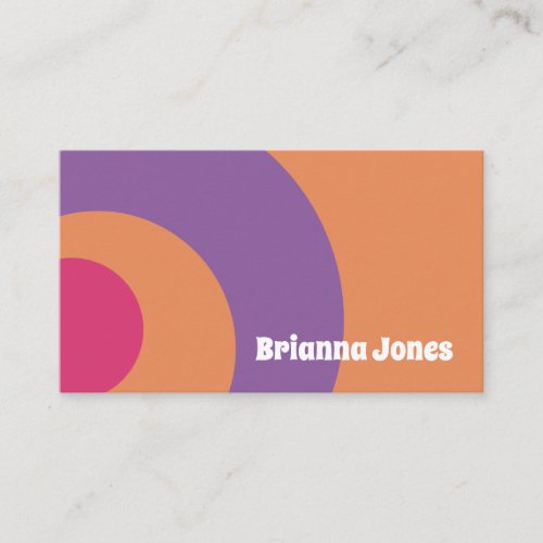 Purple and orange business card