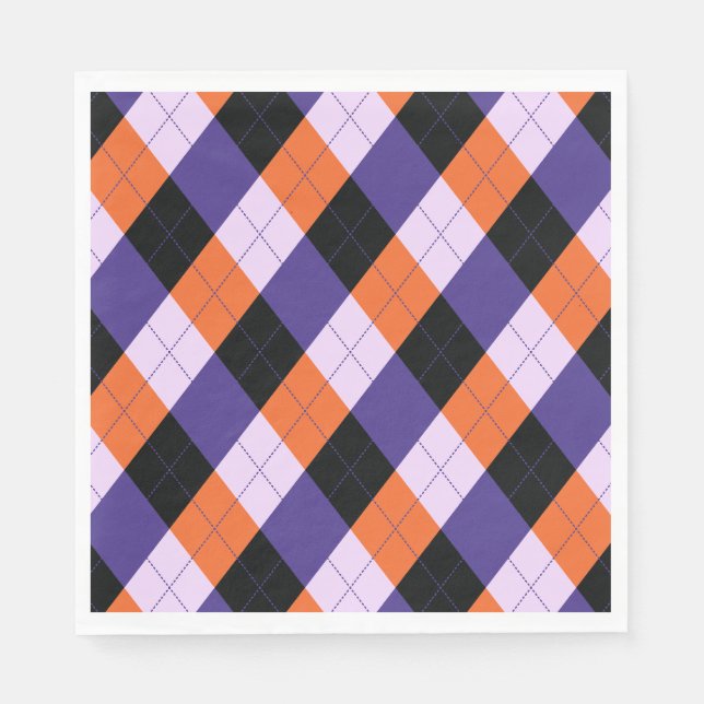 Purple and orange diagonal stripes napkins (Front)