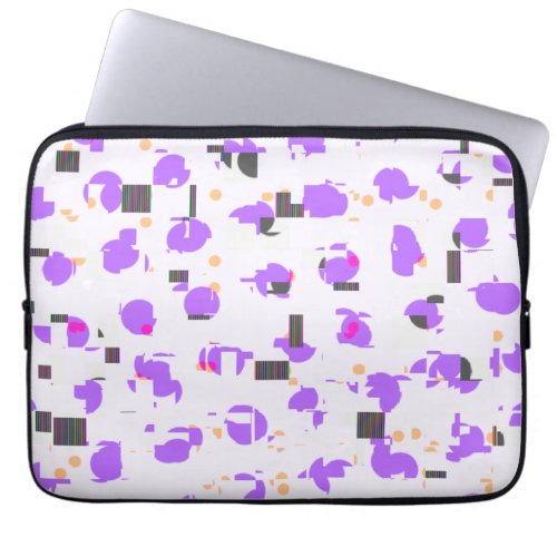 Purple and orange glitch dots  laptop sleeve