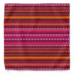 Purple and Orange Glitch Stripes Cool Psychedelic Bandana