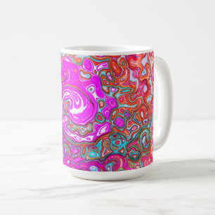 Purple and Orange Groovy Abstract Retro Swirl Coffee Mug