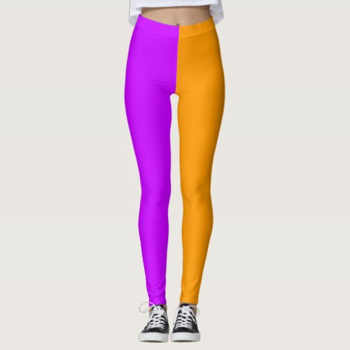 Purple and Orange Halloween Leggings