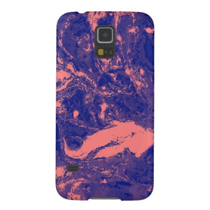 Purple and Orange Marble texture Liquid paint art Galaxy S5 Case