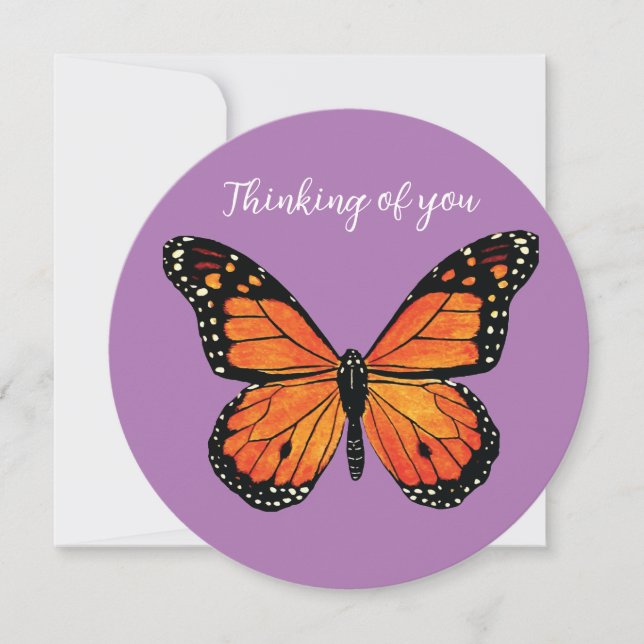 Purple and Orange Monarch Butterfly (Front)